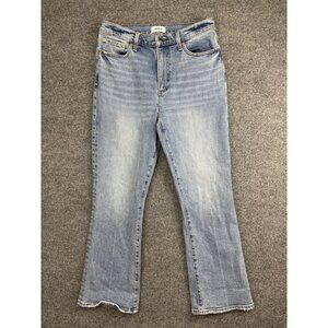 Pistola Jeans Womens 30 Blue Derby High Rise Straight Leg Raw Hem Stretch Denim